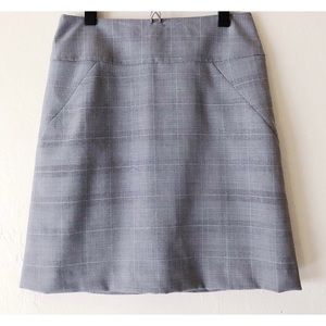 BANANA REPUBLIC Grey Plaid Suit Skirt | Sz 2
